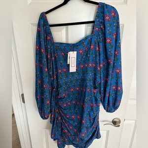 RHODE Mina Floral-Print Mini Dress size XL new with tags